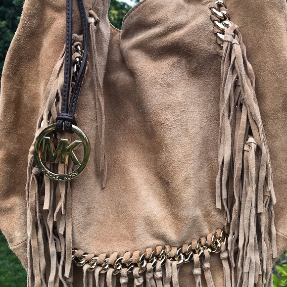 MK FRINGED SUEDE PURSE - Picture 2 of 6